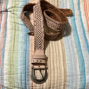 We The Free Woven Light Pink Leather Belt